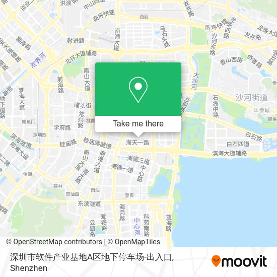 深圳市软件产业基地A区地下停车场-出入口 map
