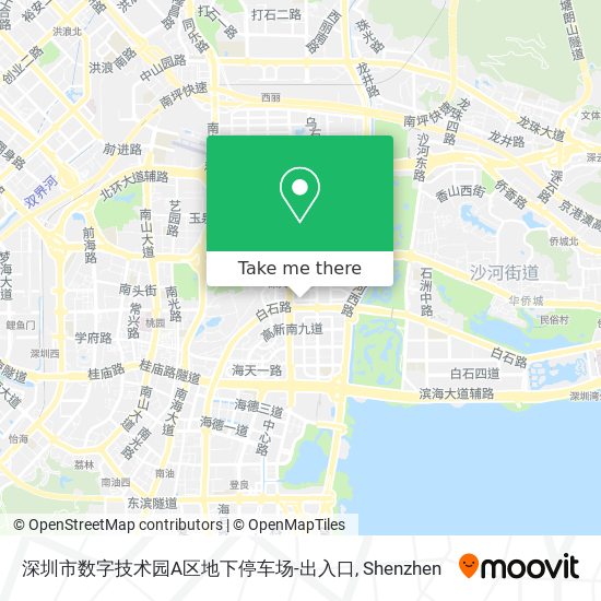 深圳市数字技术园A区地下停车场-出入口 map