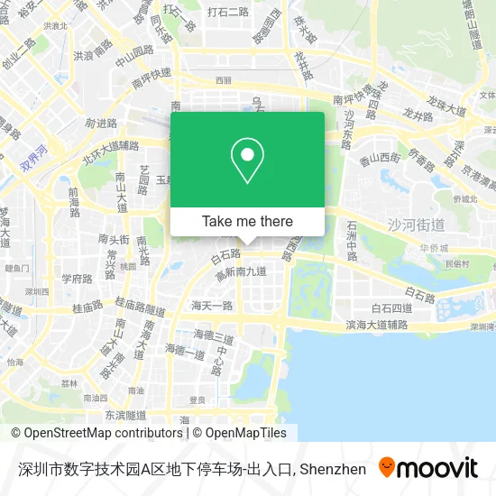 深圳市数字技术园A区地下停车场-出入口 map