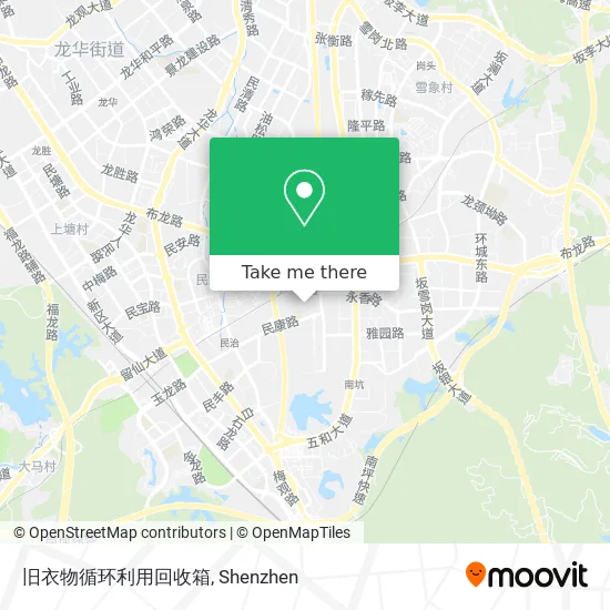 旧衣物循环利用回收箱 map