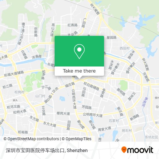 深圳市宝田医院停车场出口 map