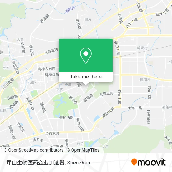 坪山生物医药企业加速器 map