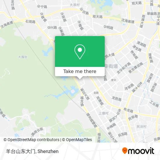 羊台山东大门 map