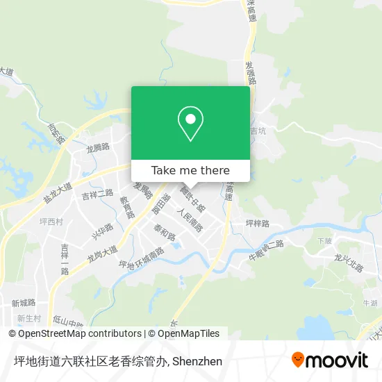 坪地街道六联社区老香综管办 map