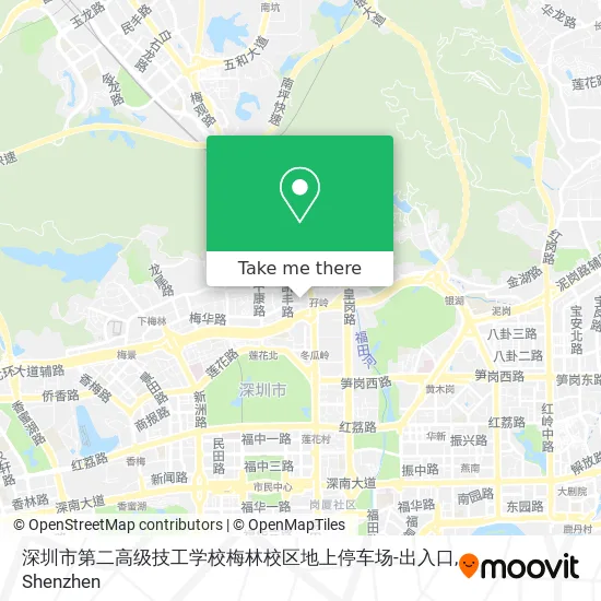 深圳市第二高级技工学校梅林校区地上停车场-出入口 map