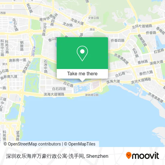深圳欢乐海岸万豪行政公寓-洗手间 map