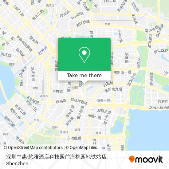 深圳中惠·悠雅酒店科技园前海桃园地铁站店 map