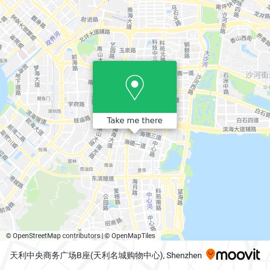 天利中央商务广场B座(天利名城购物中心) map