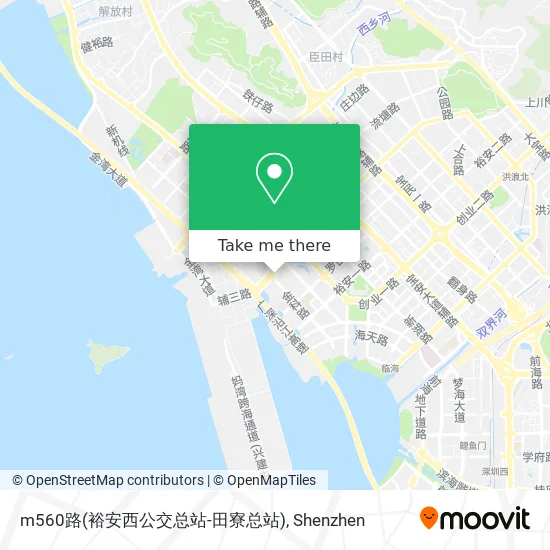 m560路(裕安西公交总站-田寮总站) map