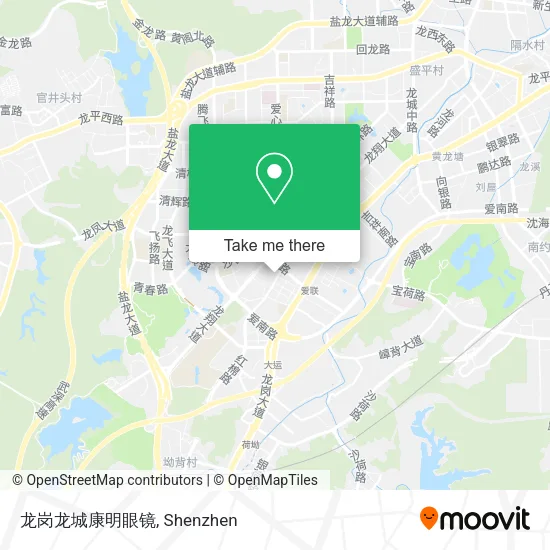 龙岗龙城康明眼镜 map