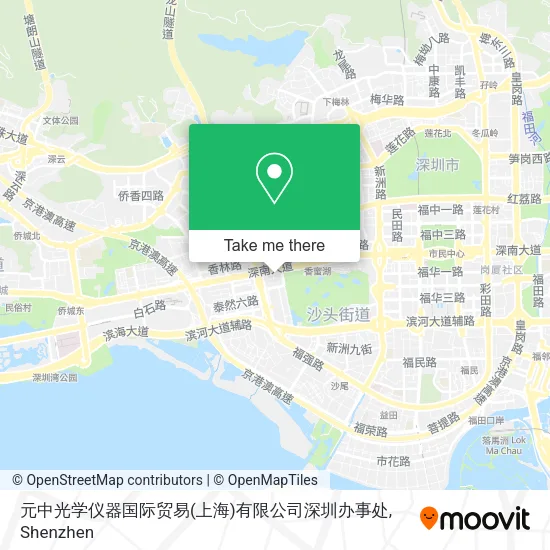 元中光学仪器国际贸易(上海)有限公司深圳办事处 map