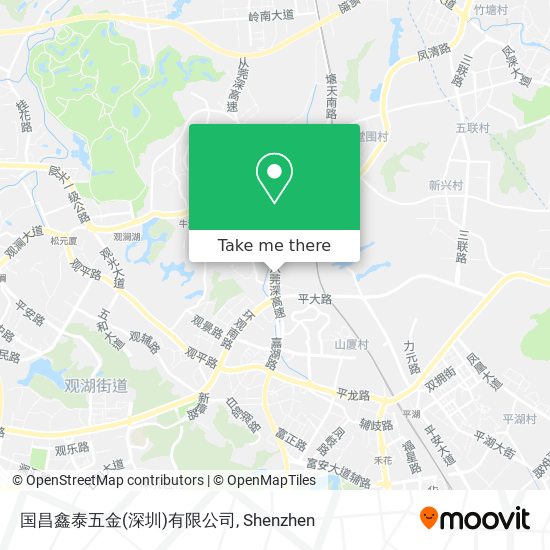 国昌鑫泰五金(深圳)有限公司 map