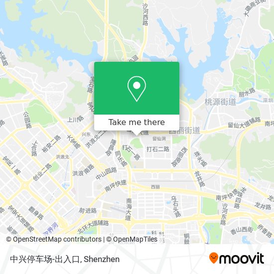 中兴停车场-出入口 map