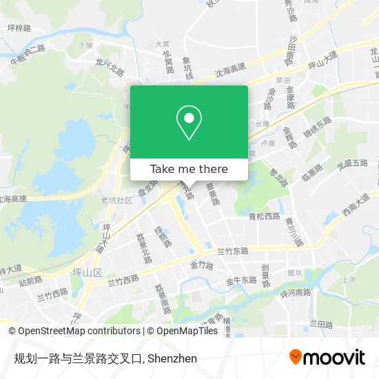 规划一路与兰景路交叉口 map
