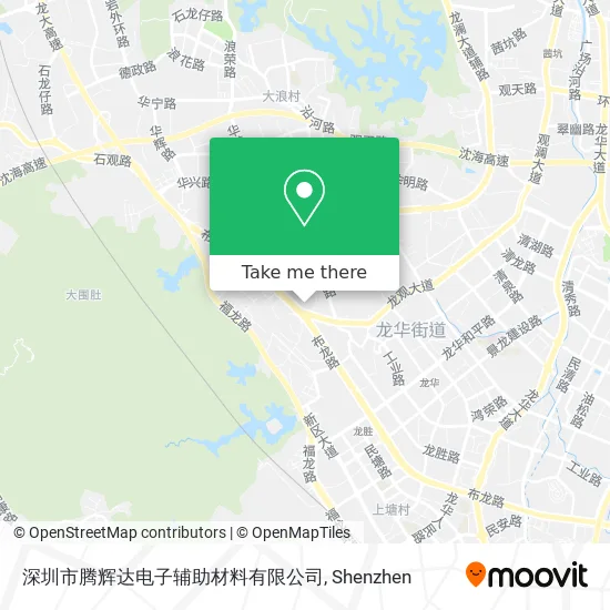 深圳市腾辉达电子辅助材料有限公司 map