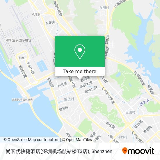尚客优快捷酒店(深圳机场航站楼T3店) map