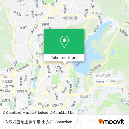 东乐花园地上停车场-出入口 map