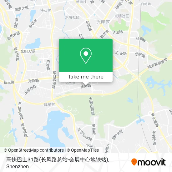 高快巴士31路(长凤路总站-会展中心地铁站) map