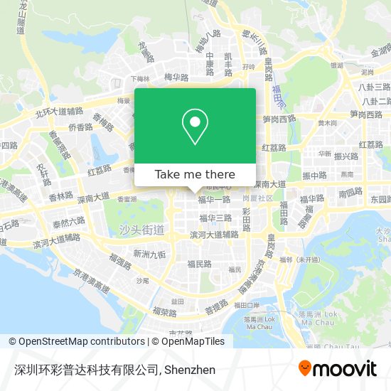 深圳环彩普达科技有限公司 map