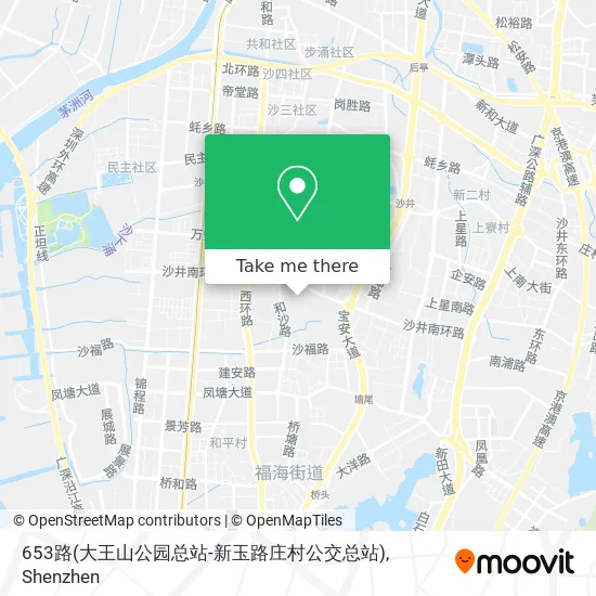 653路(大王山公园总站-新玉路庄村公交总站) map
