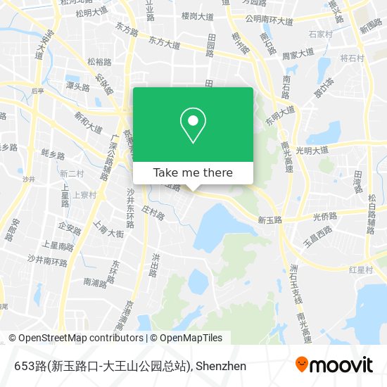 653路(新玉路口-大王山公园总站) map