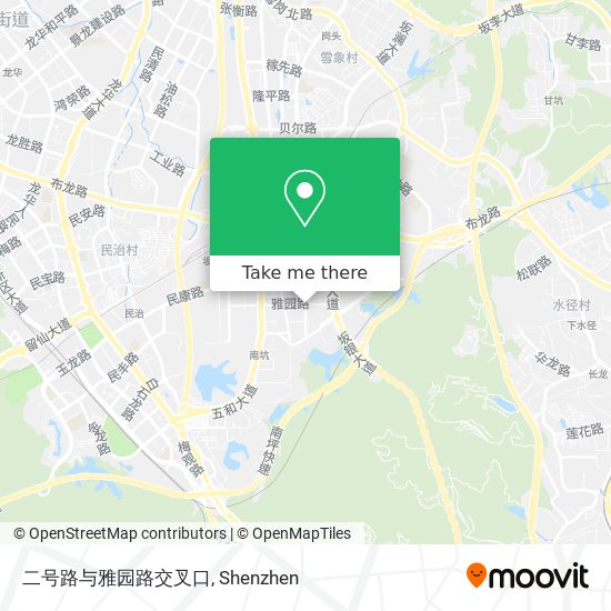 二号路与雅园路交叉口 map