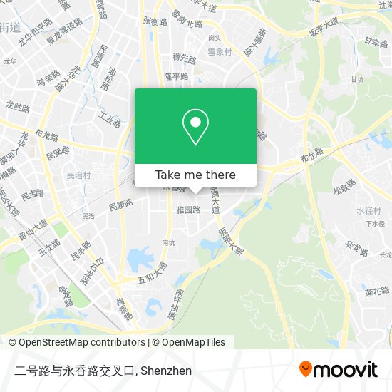 二号路与永香路交叉口 map