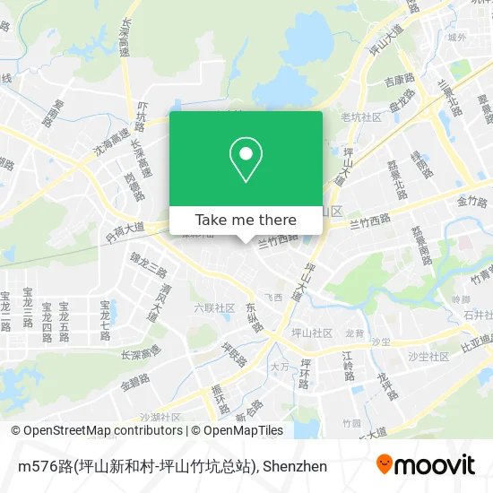 m576路(坪山新和村-坪山竹坑总站) map