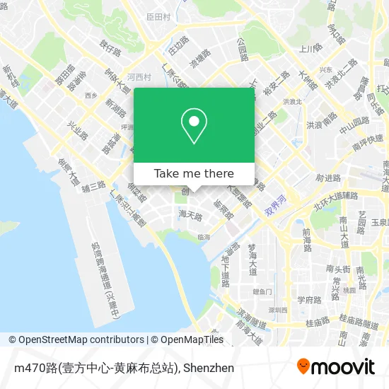 m470路(壹方中心-黄麻布总站) map