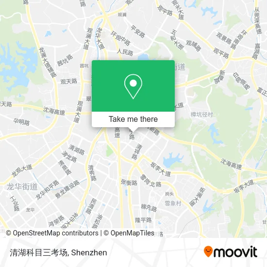 清湖科目三考场 map