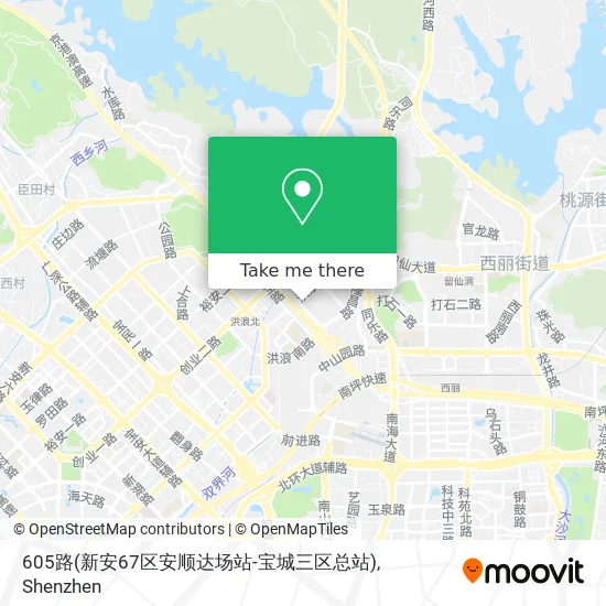605路(新安67区安顺达场站-宝城三区总站) map