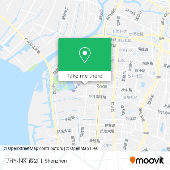 万锦小区-西2门 map