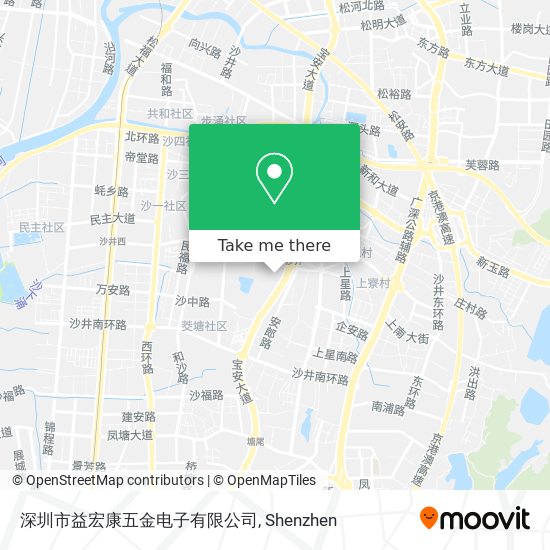 深圳市益宏康五金电子有限公司 map