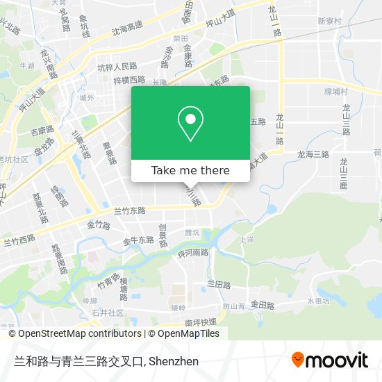 兰和路与青兰三路交叉口 map
