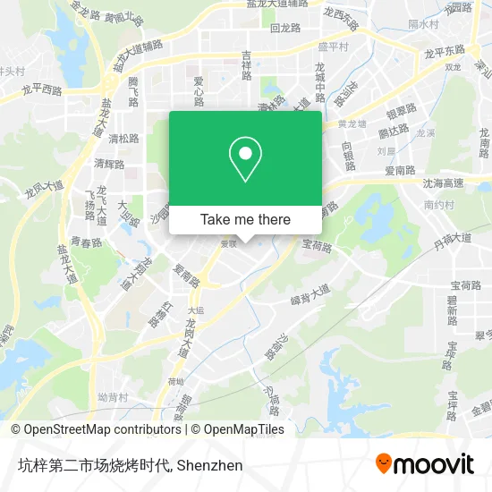 坑梓第二市场烧烤时代 map