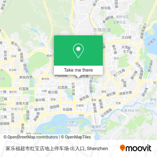 家乐福超市红宝店地上停车场-出入口 map
