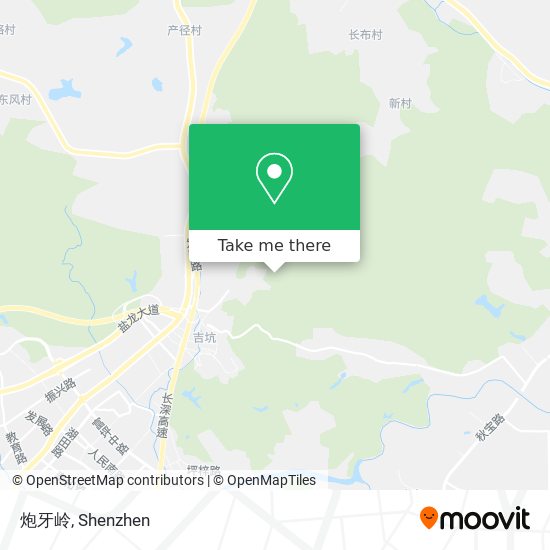 炮牙岭 map