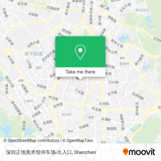 深圳正地美术馆停车场-出入口 map