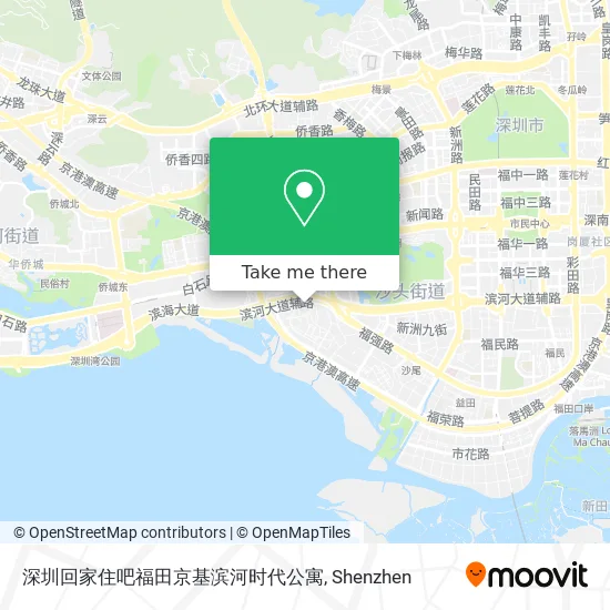 深圳回家住吧福田京基滨河时代公寓 map