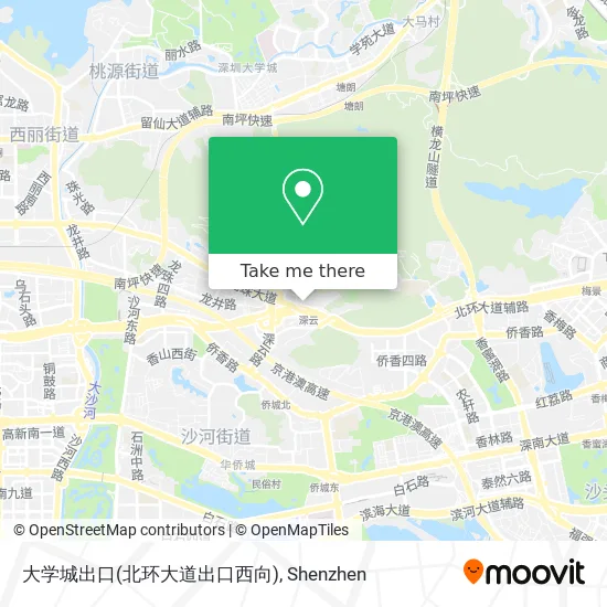 大学城出口(北环大道出口西向) map