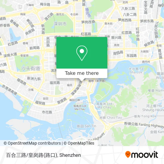 百合三路/皇岗路(路口) map