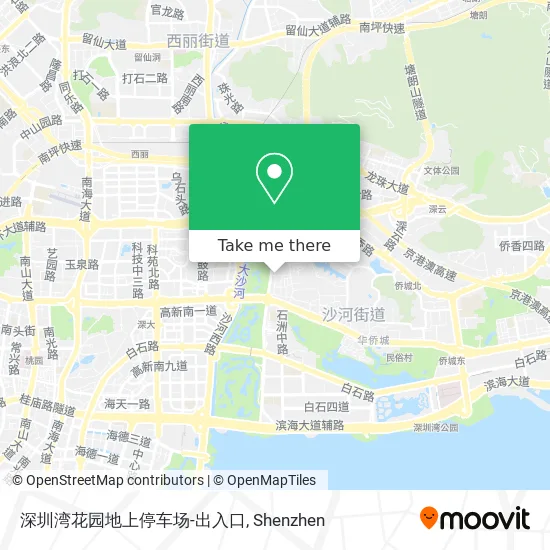 深圳湾花园地上停车场-出入口 map