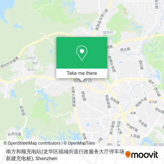 南方和顺充电站(龙华区福城街道行政服务大厅停车场新建充电桩) map