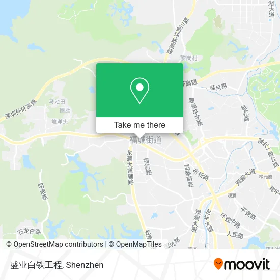 盛业白铁工程 map