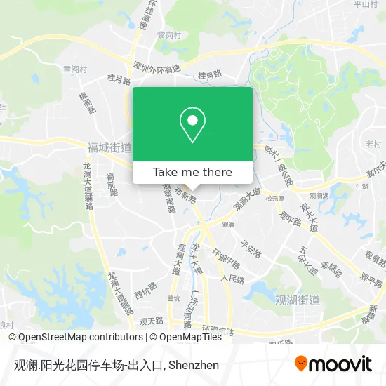 观澜.阳光花园停车场-出入口 map