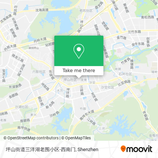 坪山街道三洋湖老围小区-西南门 map