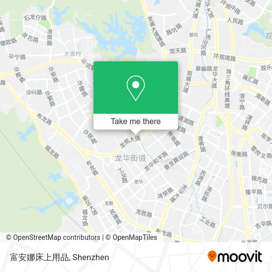 富安娜床上用品 map