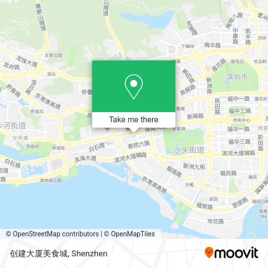 创建大厦美食城 map