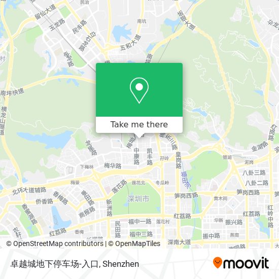 卓越城地下停车场-入口 map