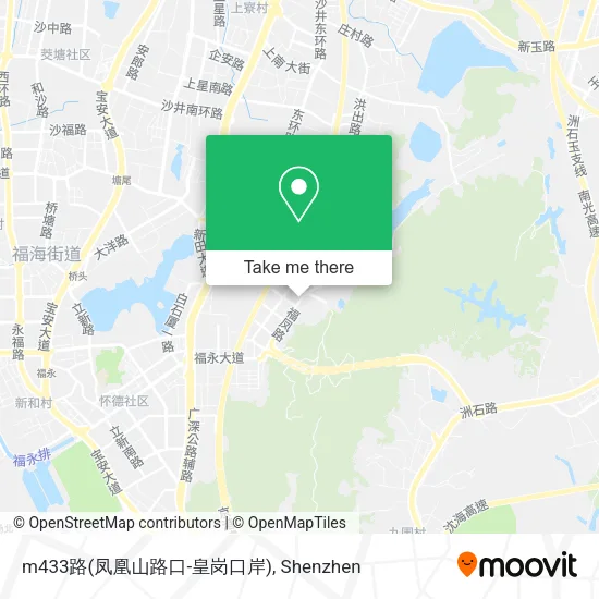 m433路(凤凰山路口-皇岗口岸) map